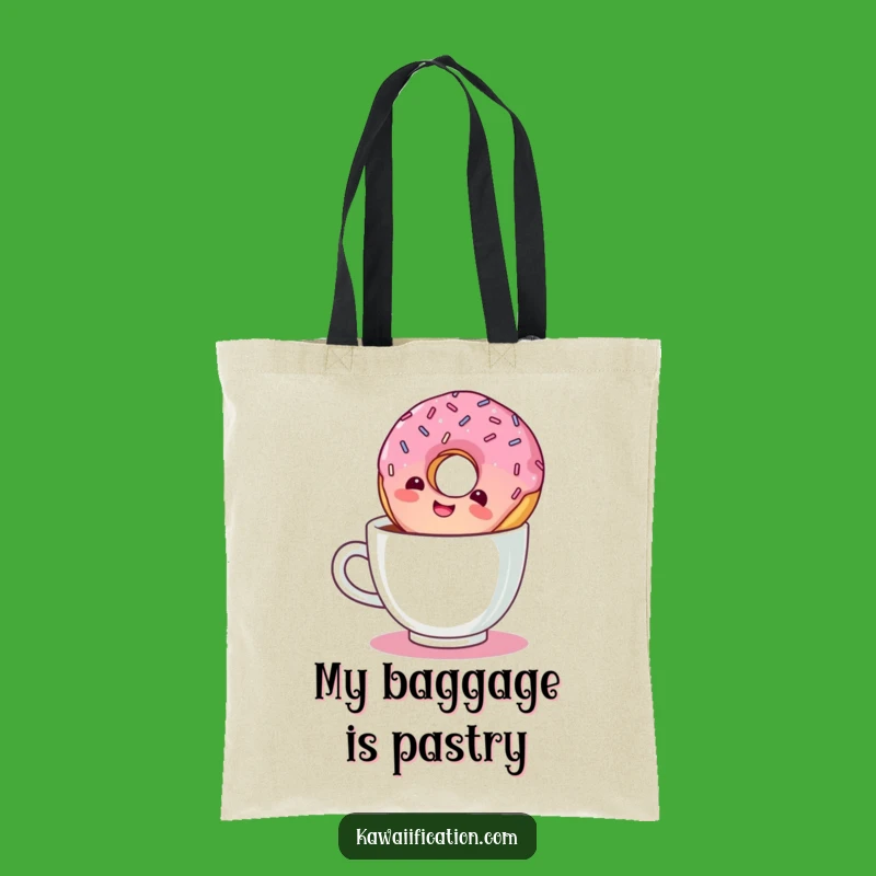Funny Giggling Donut Tote Bag: Carry Your Essentials with a Smile