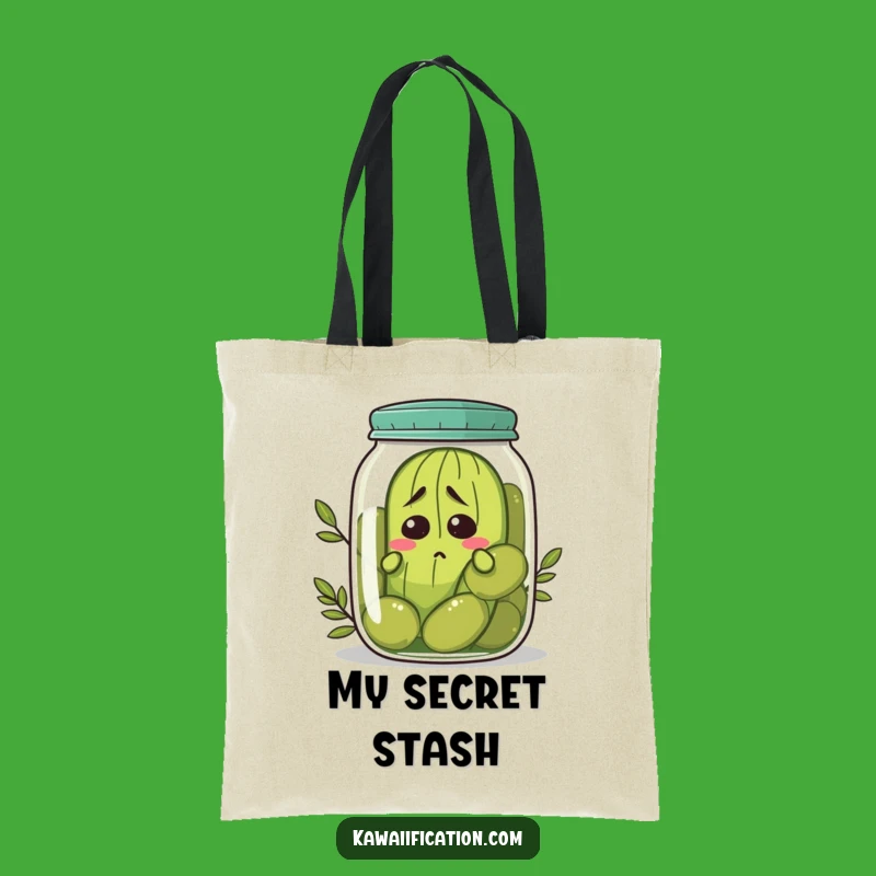 Funny Nervous Pickle Tote Bag - Carry Your Awkwardness