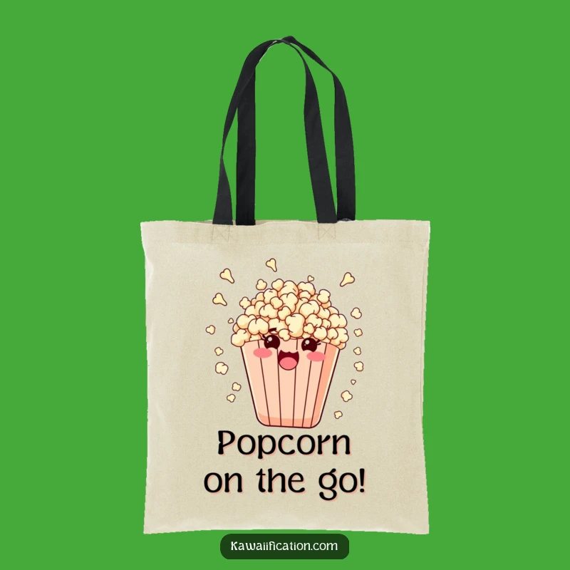 Funny Popcorn Burst Tote Bag: Carry Your Essentials with Enthusiastic Style